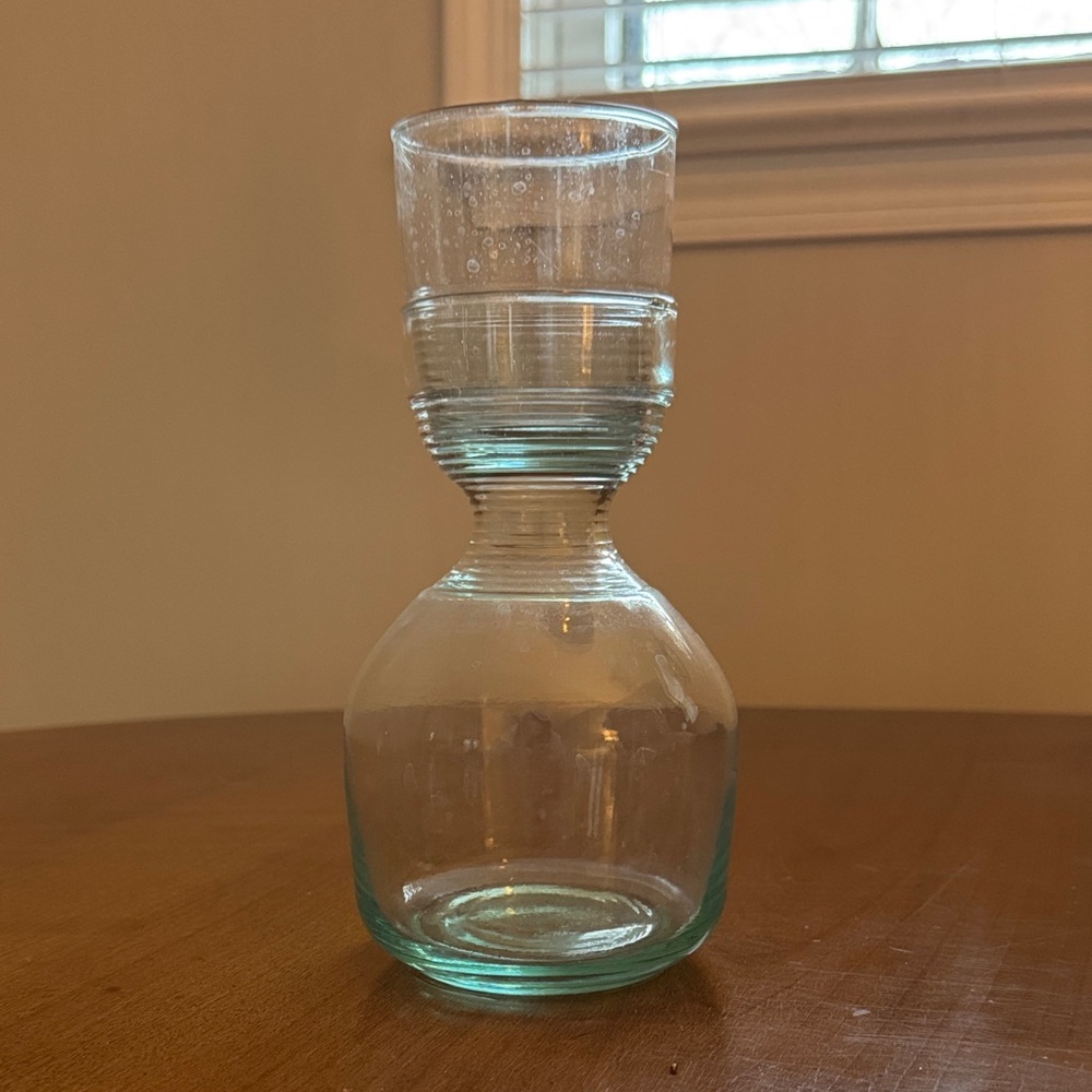 Recycled Glass Carafe with Tumbler